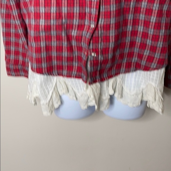 𝅺bdg Lace Petticoat Flannel Shirt Size XS - Picture 6 of 8
